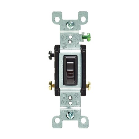 Leviton Switch Grnd 3Way 15A Brn 01453-002